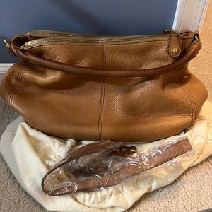 J. Crew Tan Hobo Leather Bag